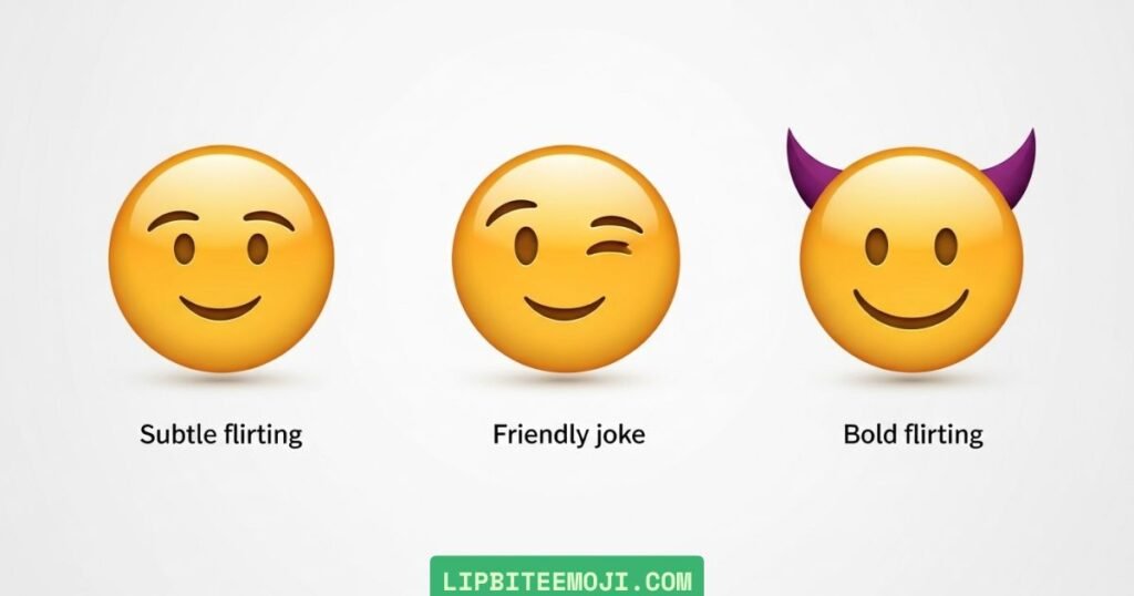 difference between smirk emoji and wink emoji meanings