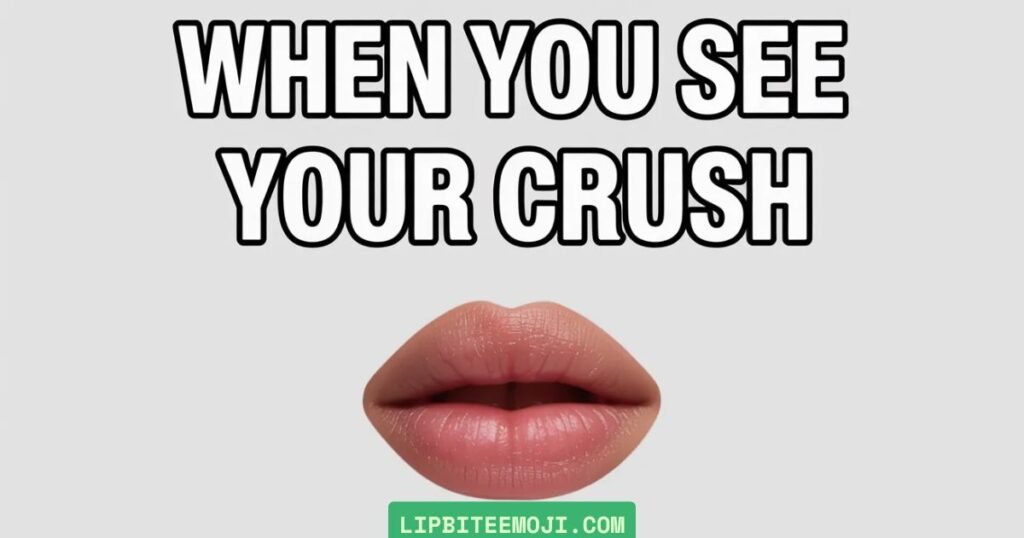 lip bite emoji reaction meme example