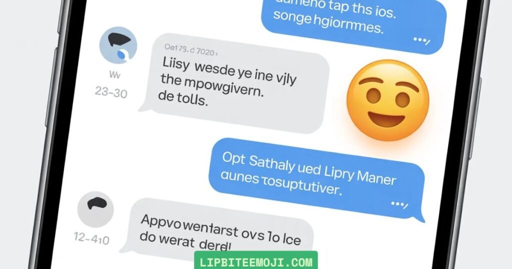 lip bite emoji meaning in text message example