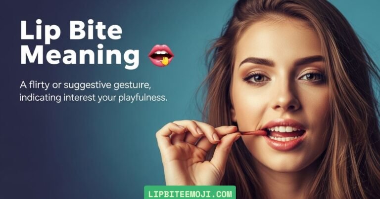 lip bite emoji meaning from a girl in texting