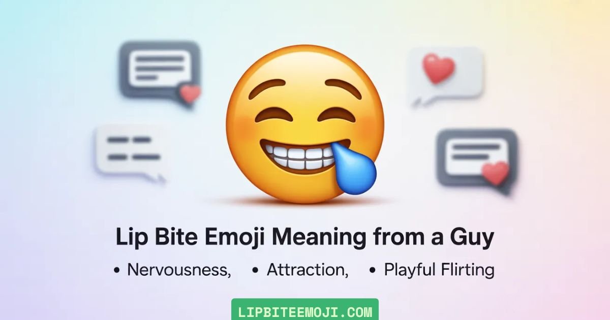 lip bite emoji 🫦 meaning from a guy in texting
