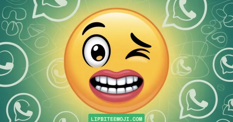 lip bite emoji sticker whatsapp for chats and flirting