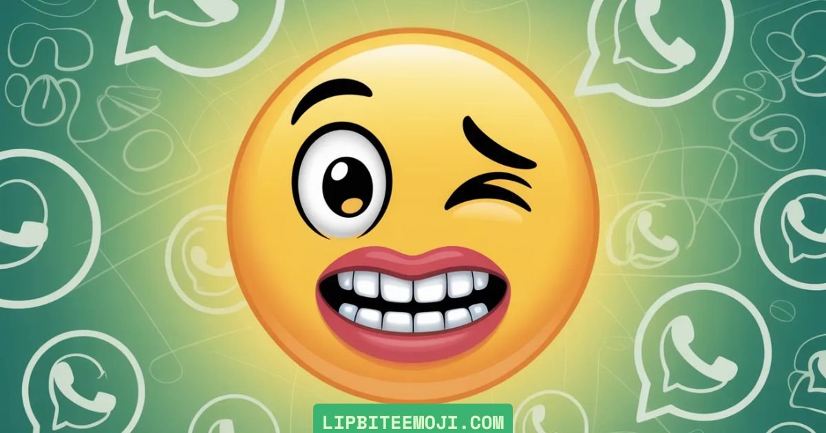 lip bite emoji sticker whatsapp for chats and flirting