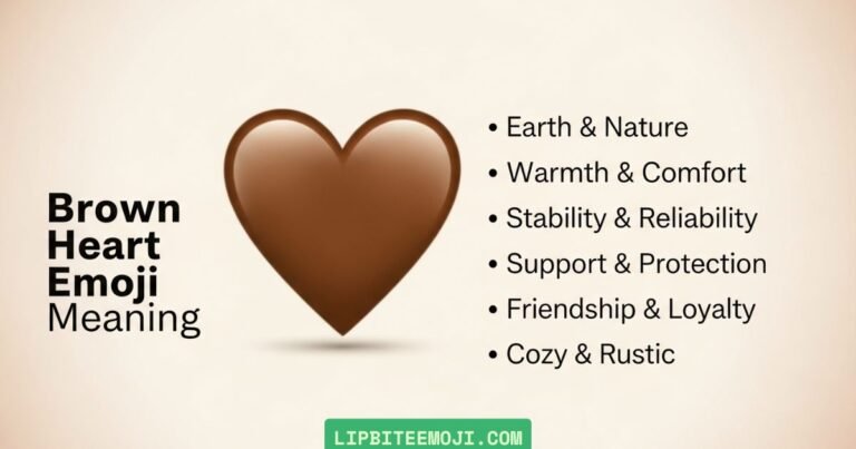 Brown heart emoji 🤎 meaning – symbol of warmth, stability, and grounded affection