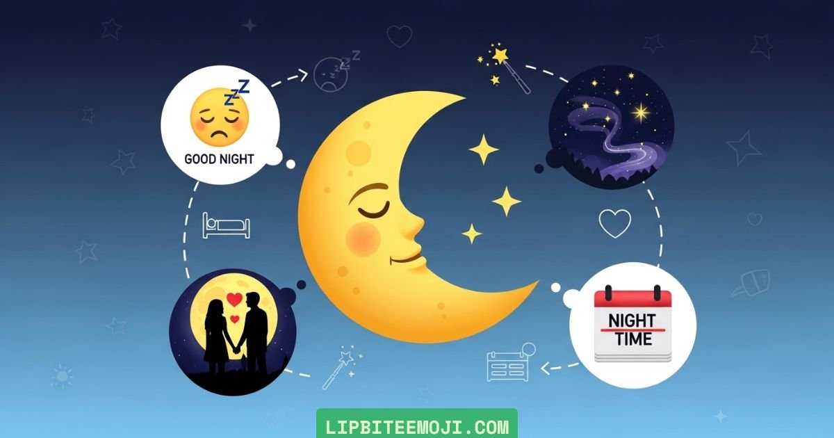 crescent moon emoji meaning in text and social media