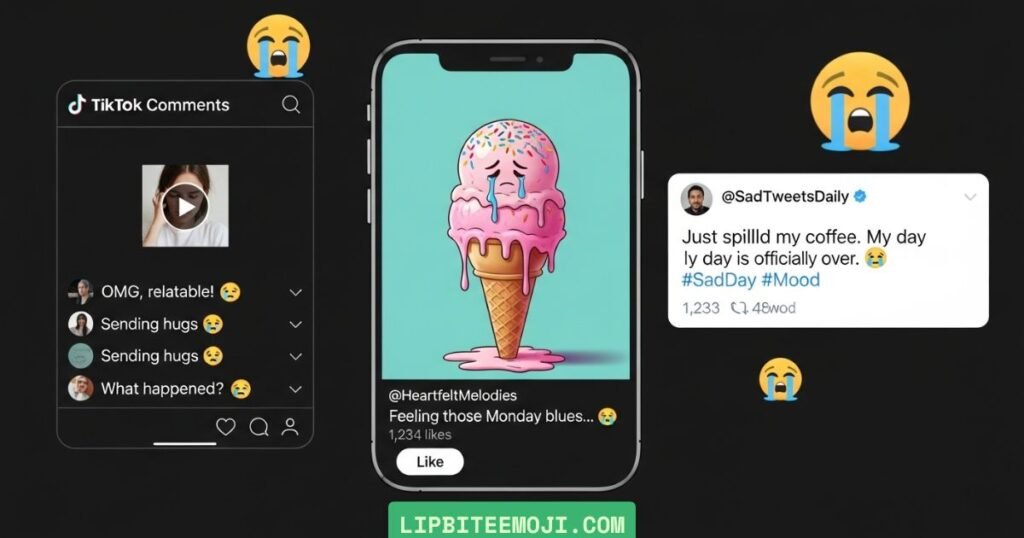 crying face emoji meaning in social media platforms