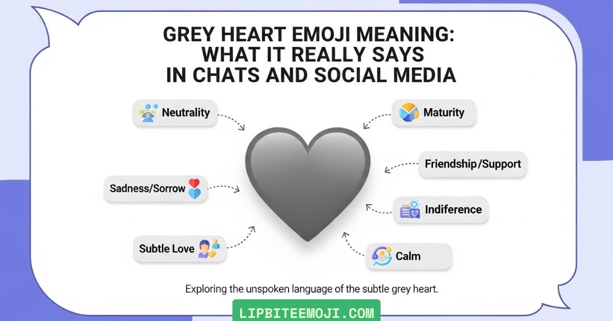 grey heart emoji meaning