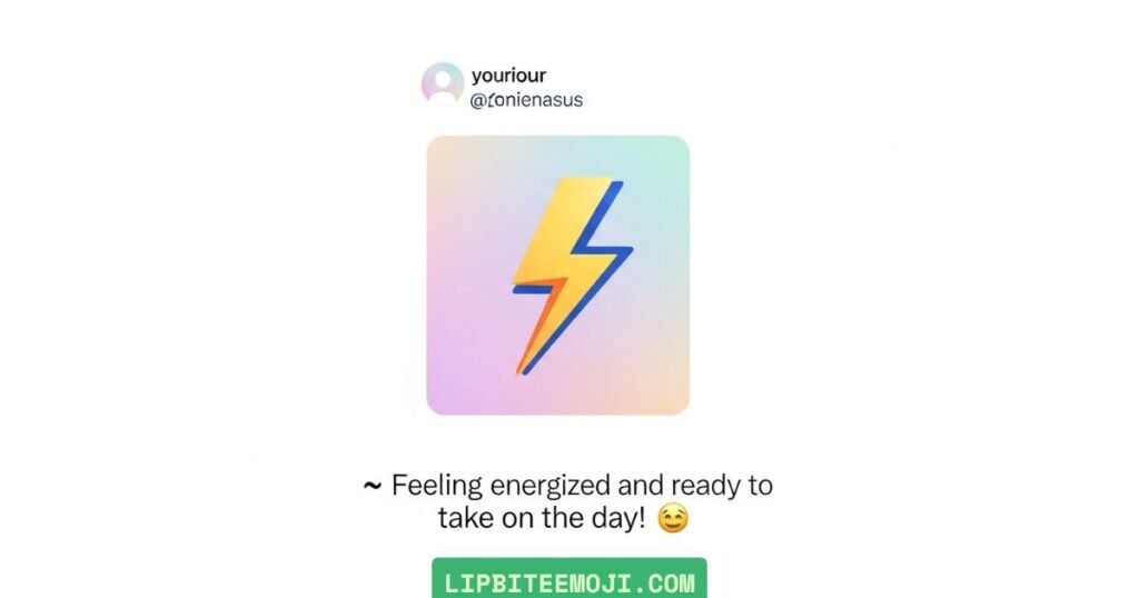 lightning emoji meaning on social media posts and captions