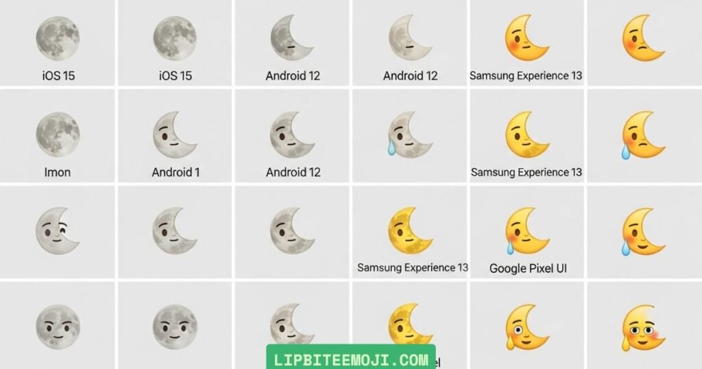 moon emoji differences across devices iphone android