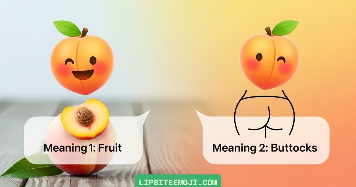peach emoji meaning in texting and social media conversations