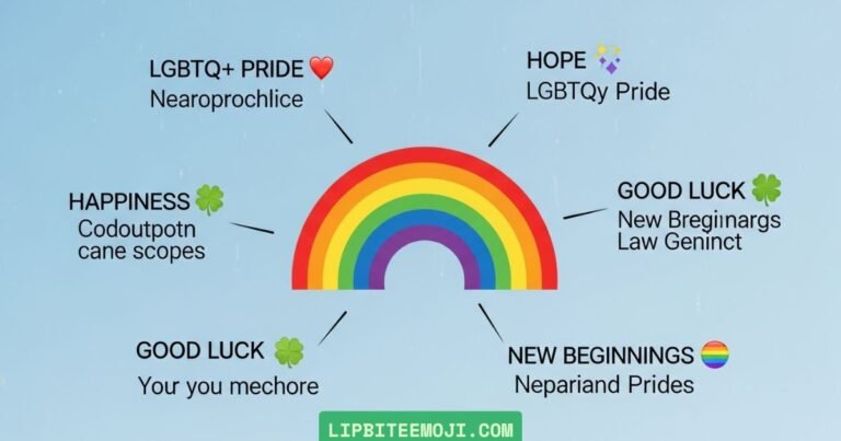 rainbow emoji meaning in text and social media