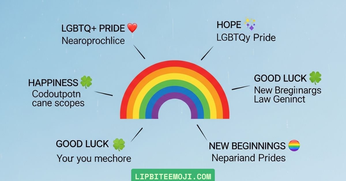 rainbow emoji meaning in text and social media