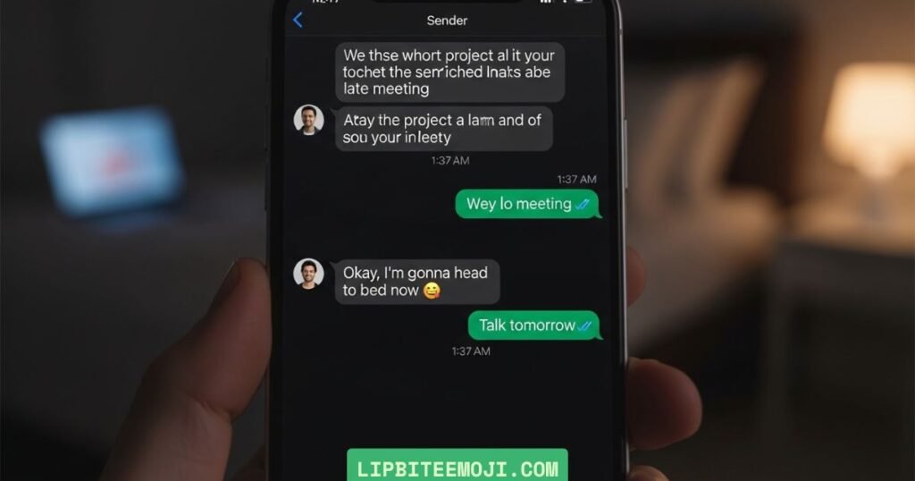 what does 😴 mean in texting example chat conversation
