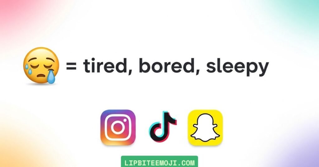 sleepy emoji meaning on social media platforms examples