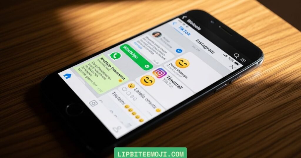 Smirk emoji meaning on whatsapp instagram tiktok and snapchat examples
