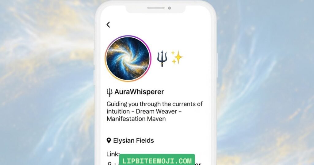 trishul emoji in instagram bio for aesthetic and identity