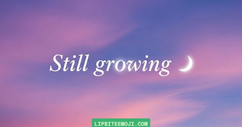 aesthetic captions using waxing gibbous emoji π