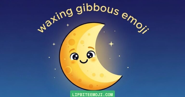 waxing gibbous emoji meaning 🌔 moon phase symbol