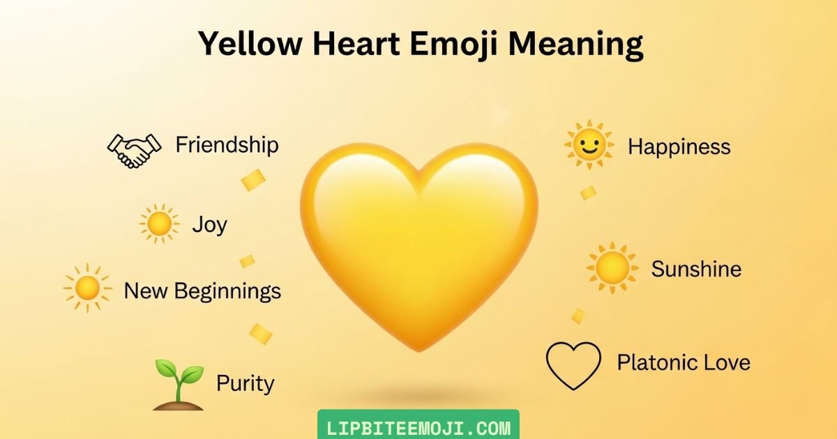 Yellow heart emoji meaning with different heart emoji colors explained